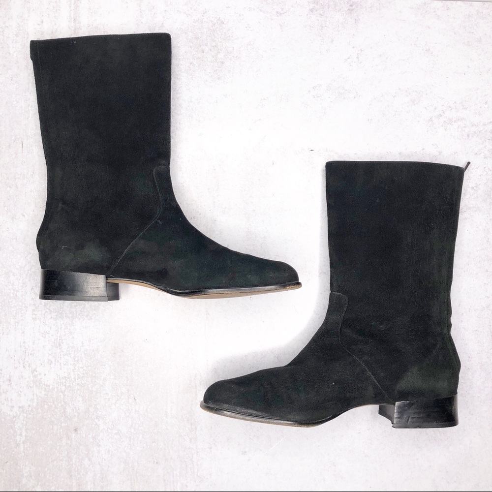 Ralph Lauren Suede Mid Calf Boots